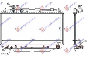 Ψυγειο 2,0 16V (37,5x73,8x16) Aytom Toyota Rav 4 (XA20) 00-05 - 014806310