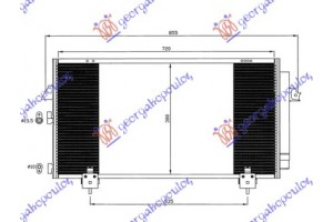 Ψυγειο A/C Για Ολα ΒΕΝΖΙΝΗ-ΠΕΤΕΡΕΛΑΙΟ (730x400χ16) Toyota Rav 4 (XA20) 00-05 - 014806400