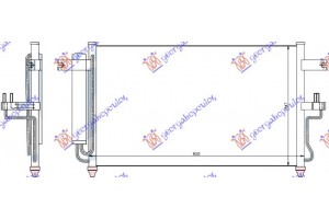 Ψυγειο A/C ΒΕΝΖ-ΠΕΤΡ (57x35.5) Hyundai Accent Sdn 99-02 - 015506410