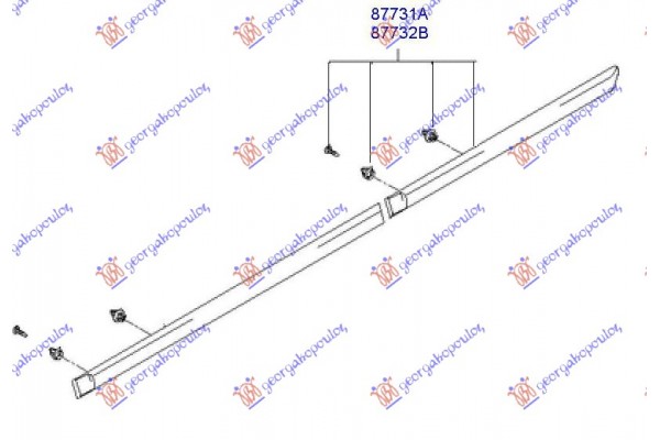 Φασα Πισω Πορτας Δεξια Hyundai Accent L/B 99-02 - 015706591