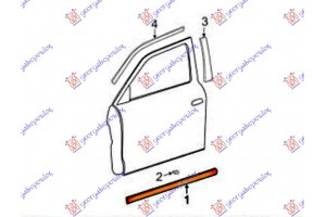 Φασα ΕΜΠ. Πορτας (Γ) Αριστερα Hyundai Accent H/B 99-02 - 015606582