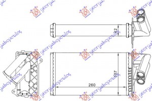 Ψυγειο Καλοριφερ (M) +/-AC (262x157) Τυπoy Bεηr (ΜΑΖΙ Με Τις ΣΩΛΗΝΕΣ) Renault Laguna 98-00 - 016406500