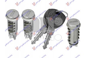 Αφαλοι Πορτων Σετ (3 ΤΜΧ) Με Κλειδι Lancia Y 96-03 - 016607240