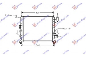 Ψυγειο 1,1-1,2 I Me A/C (43x39.5) Renault Twingo 00-07 - 017006310