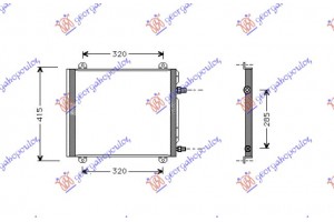 Ψυγειο A/C (38x39) Renault Twingo 00-07 - 017006400