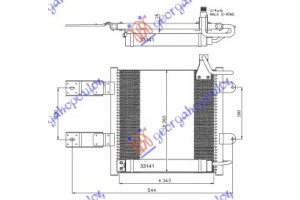 Ψυγειο A/C Πετρελαιο (33,5x36,5) Seat Arosa 97-00 - 043006420