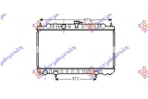 Ψυγειο 1.5-1.8 (360x690) (ΙΑΠΩΝΙΚΟ) (400mm Αποσταση Ανω Βασεις ΒΕΝΤΙΛΑΤΕΡ) Nissan Almera (N16) Sdn 00-06 - 018006320