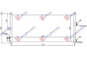 Ψυγειο A/C 02- (69x30) Nissan Almera (N16) L/B 00-06 - 018406410