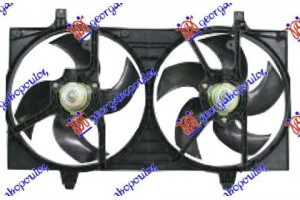 Βεντιλατερ Ψυγειου Κομπλε Διπλο Βενζινη (445mm Αποσταση Ανω Βασεις Βεντιλατερ Nissan Almera (N16) L/B 00-06 - 018406440