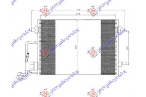 Ψυγειο A/C (57.5x42.5x1.6) Skoda Superb 01-08 - 044506400