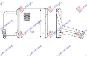 Ψυγειο Καλοριφερ (B) +/-ΑC (180x214) Mercedes E Class (W211) 02-09 - 018806500