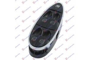 Διακοπτης ΠΑΡΑΘ. Εμπρος (Τετραπλός)(Χρώμιο πλαίσιο)(3pin) Αριστερα Mercedes E Class (W211) 02-09 - 018807174