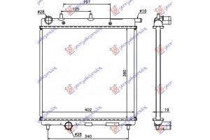 Ψυγειο Νερου 1.4 Βενζινη Αυτοματο (380x390) Citroen C3 02-10 - 019006300