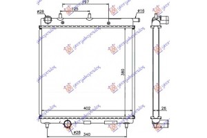 Ψυγειο Νερου 1.4-1.6 Hdi Πετρελαιο (380x390) Citroen C3 02-10 - 019006310