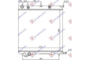 Ψυγειο Νερου 1.1-1.4-1.6 Βενζινη ΜΗΧΑΝΙΚΟ(380x390) Citroen C3 02-10 - 019006320