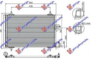Ψυγειο A/C ΒΕΝ. 1,9-2,0 ΠΕΤΡ.(52x36x1,6) Citroen Xsara 00-04 - 019306400