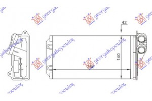Ψυγειο Καλοριφερ (Μ) (250x140x42) Citroen C3 02-10 - 019006500