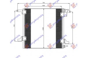 Ψυγειο Α/C (51x53.5x16) 00-05 Mercedes Ml (W163) 98-05 - 019906400