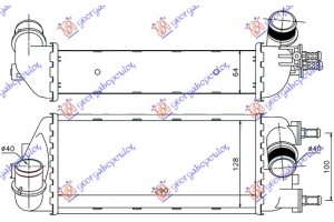 Ψυγειo INTERC.1,3JTD -09 Βενζινη (29x13x6,5)ΠΑΡ.ΔΙΑΓ Ford Ka 08-16 - 073106200