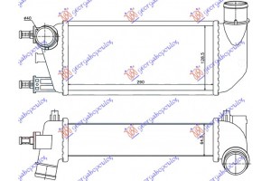 Ψυγειο Intercooler 1.3 Tdci Πετρελαιο (290x130x64) Παροχη Ανω Ford Ka 08-16 - 073106210