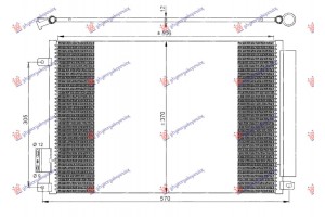Ψυγειο A/C 0.9 - 1.2 - 1.4 (8/16V) - 1,3JTD (51x37) Παροχη Συνοδηγου Lancia Y 11- - 460006400