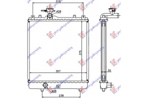 Ψυγειο 1.3 +/- A/C (37,5x36) -03 ΙΑΠΩΝ. Suzuki Ignis 00-08 - 020406310