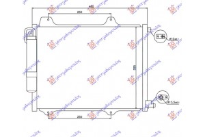 Ψυγειο A/C 03- (42x32.5x1.6)ΠΑΡ.ΟΔΗΓ. Suzuki Ignis 00-08 - 020406400