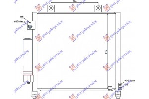 Ψυγειο A/C -03 (39.7x34x1.6)ΠΑΡ. Διαγ Suzuki Ignis 00-08 - 020406410