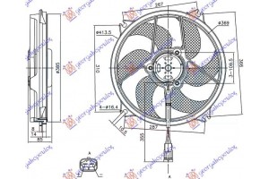 Βεντιλατερ Ψυγειου Κομπλε ΒΕΝΖ/ΠΕΤΡ. Citroen C4 04-11 - 020706440