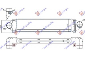 Ψυγειο Intercooler 2.5 T Βενζινη -10 (660x150x65) Χωρις Τρυπα Για Αισθητηραvolvo S80 06-13 - 060106240