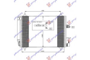 Ψυγειο A/C ΒΕΝ-ΠΕΤ. (56x36)ΠΛΑΚ.ΑΝΩ ΕΜΠ. Peugeot 407 04-10 - 021206400