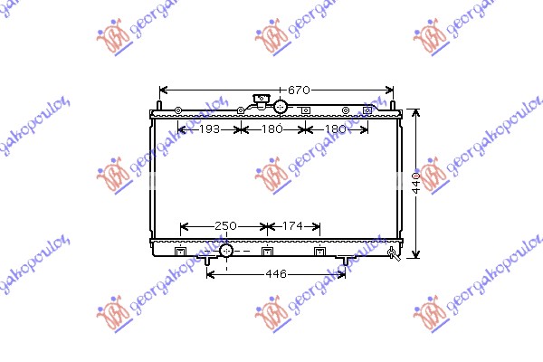 Ψυγειο ΝΕΡΟΥ1.3-1.6-2.0 Βενζινη Μηχανικο (685x375) Mitsubishi Lancer 04-08 - 021606300