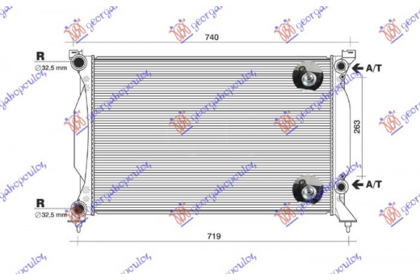 Ψυγειο Νερου 2.0 Tfsi Βενζινη Αυτοματο (630X410) Audi A4 04-07 - 021706330