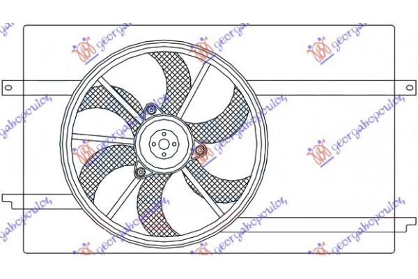 Βεντιλατερ Ψυγειου Κομπλε (ΒΕΝΖΙΝΗ) Mitsubishi Colt 05-08