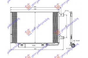 Ψυγειο A/C Βενζινη (600x410x16) 2 Βασεις Mercedes B Class (W245) 06-08 - 071506400