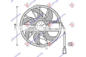 Βεντιλατερ Ψυγειου (ΜΟΤΕΡ-ΦΤΕΡΩΤΗ) (420mm)MERCEDES A Class (W169) 04-12 - 021906440