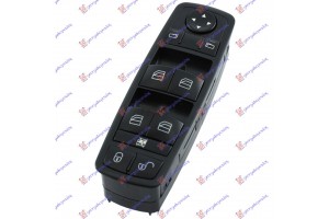 Διακοπτης ΠΑΡΑΘ/ΚΑΘΡ. ΕΜΠ. (Μαυρος) (Τετραπλός)(3pin) Αριστερα Mercedes A Class (W169) 04-12 - 021907174