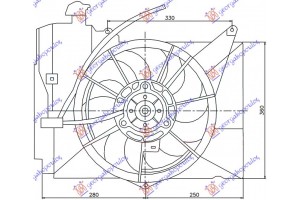 ΒΕΝΤΙΛ. ΨΥΓ. Κομπλε 1,3-1,5 ΙΑΠ. ΒΕΝ.+AC Toyota Yaris 99-05 - 022506445