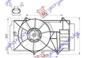 Βεντιλατερ ΨΥΓ. Κομπλε 1.4 D4D Toyota Yaris 99-05 - 022506460