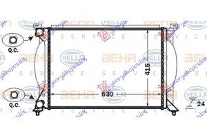 Ψυγειο Νερου 1.6 Fsi - 1.8 Tsi -2.0 Tfsi Βενζινη - 2.0 Tdi Πετρελαιο Μηχανικο (630x410) (MAHLE BEHR) Seat Exeo 09-13 - 044606325
