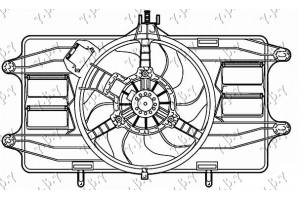 Βεντιλατερ ΨΥΓ. ΚΟΜΠ. (1.9 DIESEL) + A/C Fiat Doblo 01-05