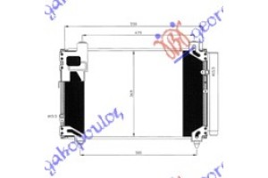 Ψυγειο A/C 2.0 D4D Πετρελαιο (590x370χ16) Παροχες Διαγωνια Toyota Avensis (T25) 03-08 - 023206420