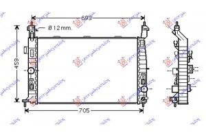 Ψυγειο Νερου 1.7 Cdti Πετρελαιο Μηχανικο (610x360x26) Opel Meriva 03-10 - 023706320