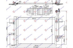 Ψυγειο A/C 1.4/1.6/1.8 Βενζινη 09- (484x353x16) Opel Meriva 03-10 - 023706420