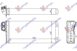 Ψυγειο Καλοριφερ (M) +/-ΑC (330x157) -03 Nissan Interstar 02-09 - 085106500