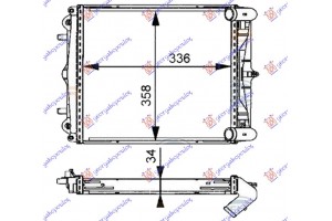 Ψυγειο 2.5-2.7-S 3.2 +/- A/C (33.6x35.8x3.4) (MAHLE BEHR) Δεξια Porsche Boxster (986) 96-04 - 024206306