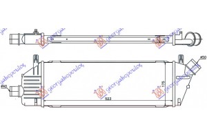 Ψυγειο Intercooler 1,5 Dci (522x178x30) Nissan Micra (K12) 02-10 - 024406200