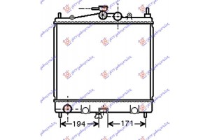 Ψυγειο 1.0-1.2-1.4-1.6 Βενζινη (38x44x1.6) Αγγλιας Nissan Micra (K12) 02-10 - 024406300