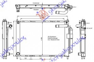 Ψυγειο ΝΕΡΟΥ+A/C (ΕΝΣΩΜΑΤΩΜΕΝΟ) 1.0-1.2-1.4-1.6 Βενζινη (51x38x3.8) Nissan Micra (K12) 02-10 - 024406330