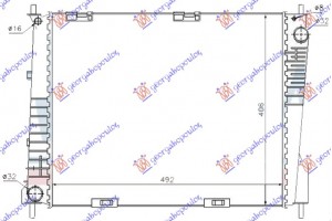 Ψυγειο 1.5 Πετρελαιο (+A/C) (49.4x41.5x2.3) Αγγλιας (KOYO) Nissan Micra (K12) 02-10 - 024406335